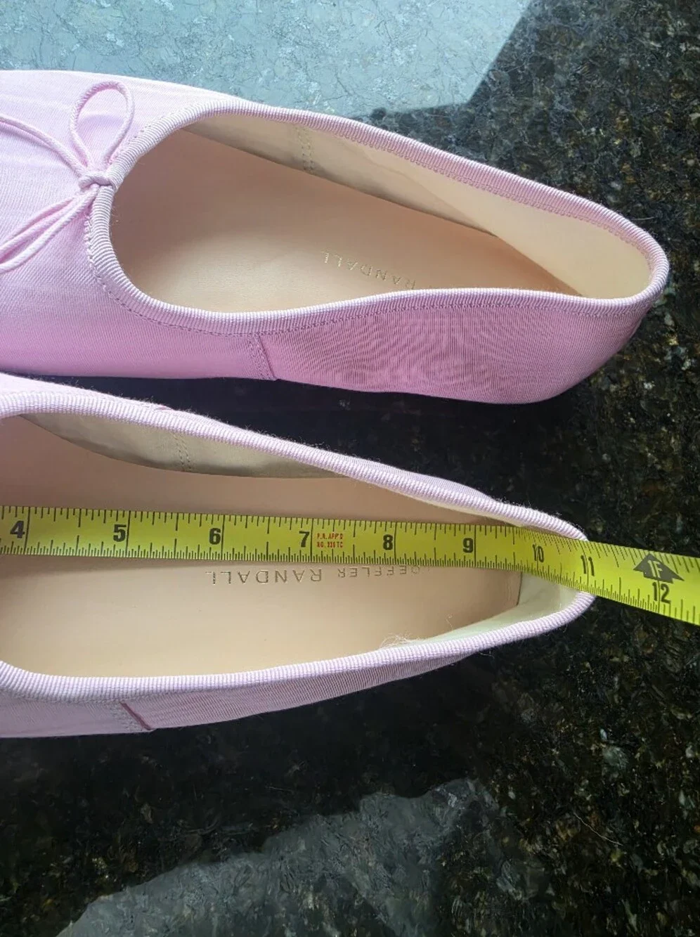 Loeffler Randall Landon Ballet Flat in Powder Pink Moiré Sz 7.5